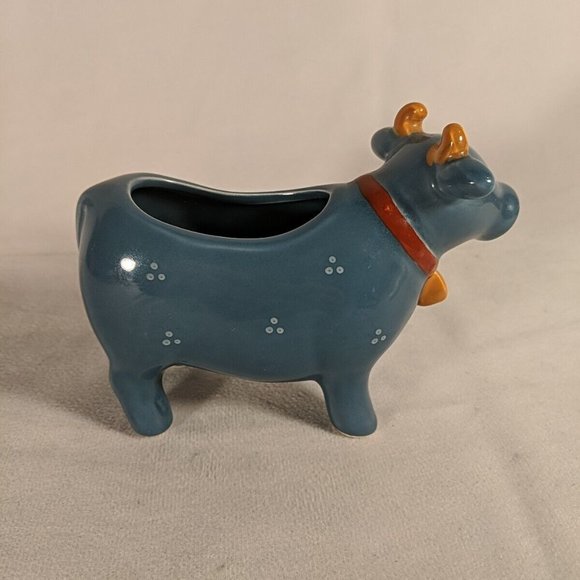 Otagiri Japan Hand Crafted Blue Cow Creamer Milk Vintage Ceramic Excellent Cond - Picture 4 of 10